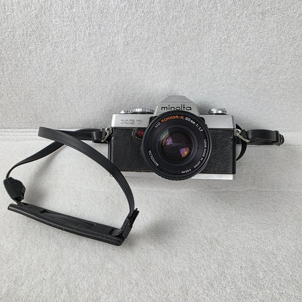 Minolta XG-7 35mm SLR Film Camera MD Rokkor-X 50mm f/1.7 Lens Tested